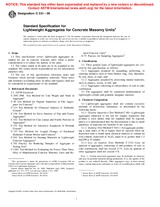 WITHDRAWN ASTM C331-00 10.1.2001 preview