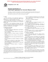 WITHDRAWN ASTM C331-03a 1.12.2003 preview