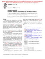 WITHDRAWN ASTM D4177-95 1.1.1900 preview