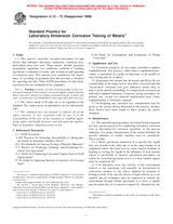 WITHDRAWN ASTM G31-72(1999) 10.10.1999 preview
