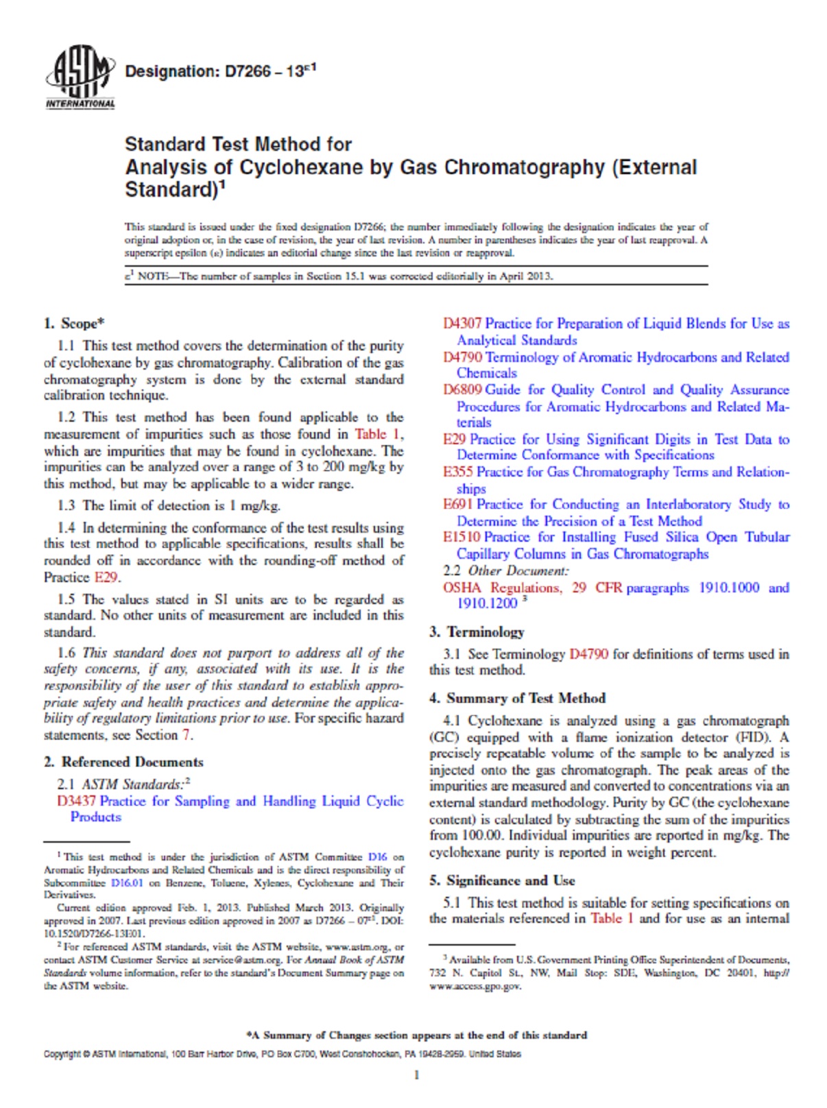WITHDRAWN ASTM D7266-13e1 1.2.2013 preview