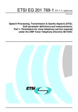 Standard ETSI EG 201769-1-V1.1.1 3.4.2000 preview