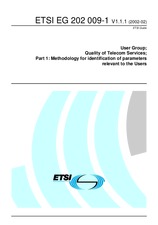 Standard ETSI EG 202009-1-V1.1.1 8.2.2002 preview