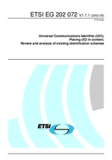 Preview ETSI EG 202072-V1.1.1 17.9.2002