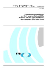 Standard ETSI EG 202150-V1.1.1 18.2.2003 preview