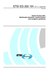 Standard ETSI EG 202191-V1.1.1 5.8.2003 preview