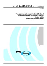 Standard ETSI EG 202236-V1.1.1 27.10.2003 preview