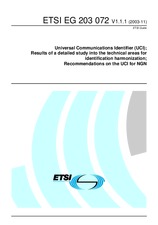 Standard ETSI EG 203072-V1.1.1 4.11.2003 preview