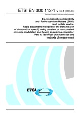 Standard ETSI EN 300113-1-V1.5.1 2.9.2003 preview