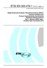 Standard ETSI EN 300476-1-V1.2.1 27.11.2000 preview