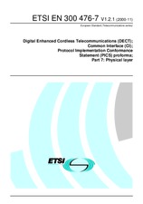 Standard ETSI EN 300476-7-V1.2.1 27.11.2000 preview