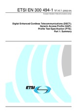 Standard ETSI EN 300494-1-V1.4.1 9.4.2002 preview
