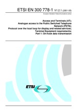 WITHDRAWN ETSI EN 300778-1-V1.2.1 4.5.2001 preview