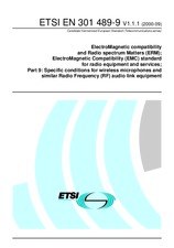 Standard ETSI EN 301489-9-V1.1.1 28.9.2000 preview