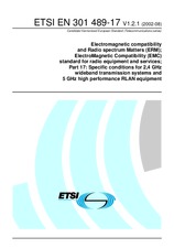 Standard ETSI EN 301489-17-V1.2.1 29.8.2002 preview
