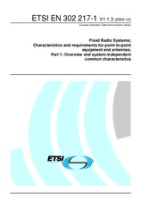 Standard ETSI EN 302217-1-V1.1.3 17.12.2004 preview