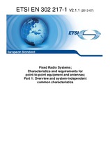 Standard ETSI EN 302217-1-V2.1.1 4.7.2013 preview