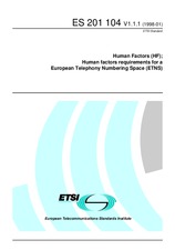 Preview ETSI ES 201104-V1.1.1 31.1.1998