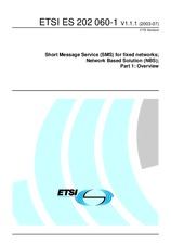 Standard ETSI ES 202060-1-V1.1.1 23.7.2003 preview