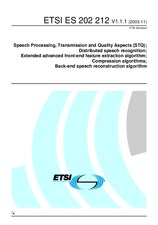 Standard ETSI ES 202212-V1.1.1 14.11.2003 preview