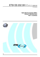Standard ETSI ES 202391-1-V1.1.1 22.3.2005 preview