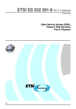 Standard ETSI ES 202391-6-V1.1.1 22.3.2005 preview