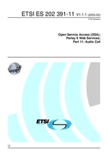 Standard ETSI ES 202391-11-V1.1.1 22.3.2005 preview