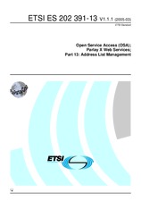 Standard ETSI ES 202391-13-V1.1.1 22.3.2005 preview