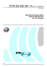 Standard ETSI ES 202391-14-V1.1.1 22.3.2005 preview