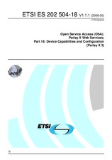 Standard ETSI ES 202504-18-V1.1.1 13.5.2008 preview