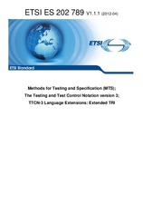 Standard ETSI ES 202789-V1.1.1 18.4.2012 preview