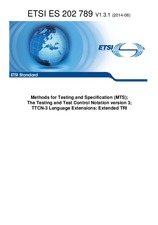 Standard ETSI ES 202789-V1.3.1 13.6.2014 preview