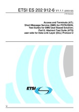 Standard ETSI ES 202912-6-V1.1.1 11.2.2003 preview