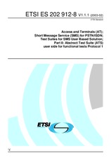 Standard ETSI ES 202912-8-V1.1.1 11.2.2003 preview