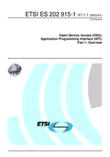 Standard ETSI ES 202915-1-V1.1.1 21.1.2003 preview