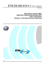 Standard ETSI ES 202915-4-1-V1.1.1 21.1.2003 preview