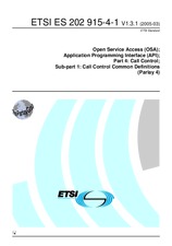 Standard ETSI ES 202915-4-1-V1.3.1 8.3.2005 preview