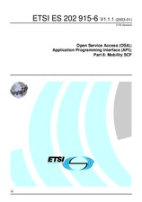 Standard ETSI ES 202915-6-V1.1.1 21.1.2003 preview