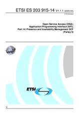 Standard ETSI ES 203915-14-V1.1.1 11.4.2005 preview