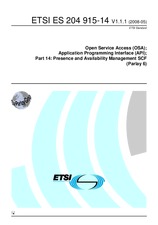 Standard ETSI ES 204915-14-V1.1.1 19.5.2008 preview