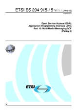 Standard ETSI ES 204915-15-V1.1.1 19.5.2008 preview