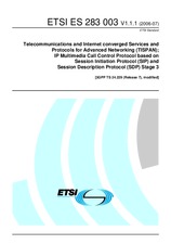 Preview ETSI ES 283003-V1.1.1 4.7.2006