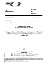 Standard ETSI ETR 108-ed.1/Amd.1 15.8.1995 preview