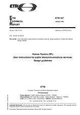 Standard ETSI ETR 167-ed.1 15.1.1995 preview