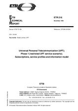 Standard ETSI ETR 216-ed.1 15.11.1995 preview