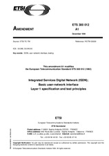 Standard ETSI ETS 300012-ed.1/Amd.1 16.12.1994 preview