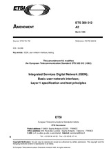 Standard ETSI ETS 3000122-ed.1/Amd.2 15.3.1996 preview