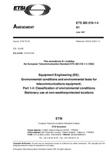 Standard ETSI ETS 300019-1-4-ed.1/Amd.1 30.6.1997 preview