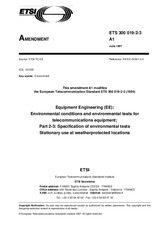 Standard ETSI ETS 300019-2-3-ed.1/Amd.1 30.6.1997 preview