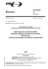 Standard ETSI ETS 300067-ed.1/Amd.1 31.10.1993 preview